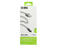 SBS USB-micro-USB Srebrny - 1436395 - zdjęcie 2